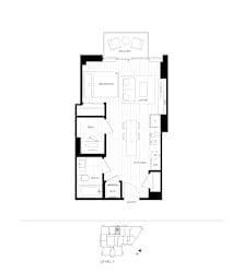 A black and white image of a floor plan for a house.