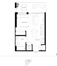 A black and white image of a floor plan of a house.