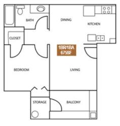 Floor Plan 1x1