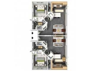 1 bed 1 bath floor plan 634 Sq. Ft. at Villas on Olive, Peoria, AZ, 85345