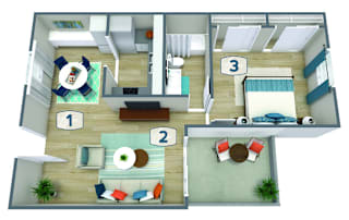 a floor plan of a house with numbers on it