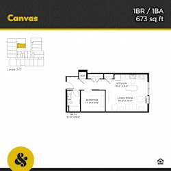 a floor plan of a unit with a bedroom and a bathroom