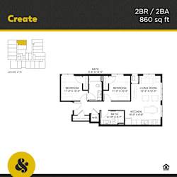 a floor plan of a home with a bedroom and a living room