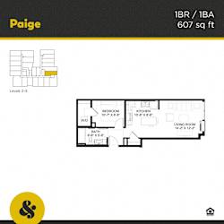 a plan of a house with a bedroom and a living room