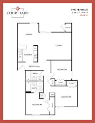a floor plan of the terrace 3 bed 7 bath