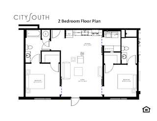 a floor plan of a bedroom apartment