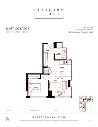 the floor plan of unit xoxo at Platform 4611, Chicago Illinois