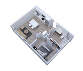 Chaise Floor Plan at Swivel Apartments, Omaha, 68114