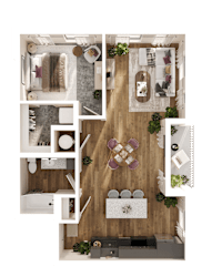 Chord Floor Plan at Parallel Apartments, Omaha