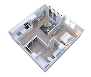 Diamond Floor Plan at Swivel Apartments, Omaha, Nebraska
