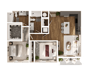 Ellipse Floor Plan at Parallel Apartments, Nebraska, 68106