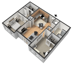 Ameilia Floor Plan at Centerline Apartments, Omaha, NE