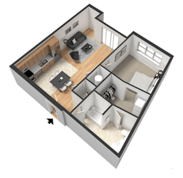 Billie Floor Plan at Centerline Apartments, Omaha, 68106
