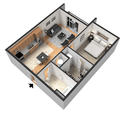 Clara Floor Plan at Centerline Apartments, Omaha, Nebraska