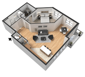 Oprah Floor Plan at Centerline Apartments, Omaha