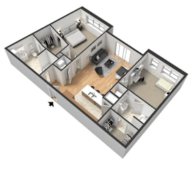 Sandra Floor Plan at Centerline Apartments, Omaha, NE