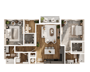 Obtuse Floor Plan at Parallel Apartments, Omaha, Nebraska