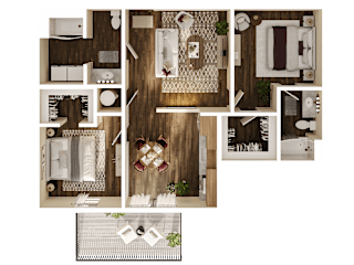 Ralph Floor Plan at The Walter Apartments, Nebraska, 68106
