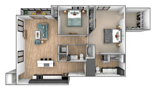 Sage Floor Plan at Clove Apartments, Omaha, NE