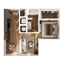 Scalene Floor Plan at Parallel Apartments, Omaha, NE