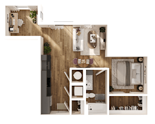 Sphere Floor Plan at Parallel Apartments, Omaha, Nebraska