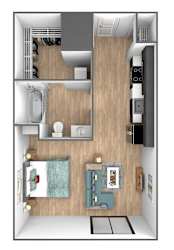 Tarragon Floor Plan at Clove Apartments, Omaha, Nebraska