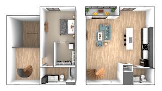 Turmeric Floor Plan at Clove Apartments, Nebraska