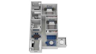 2 bed floor