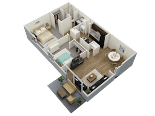 bedroom floor plan an illustration of the lasalle apartments in lasalle, oh