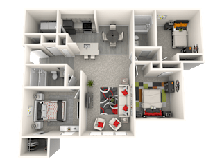 bedroom floor plan an in 2d