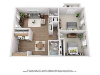 a bedroom with a bed and a desk in a room