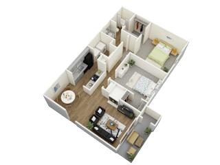 bedroom floor plan an in 3d