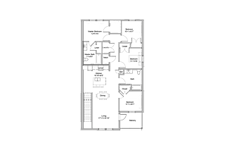 4 bedroom floor plan at Embarq Apartments
