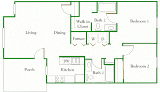 2 bedroom floor plan