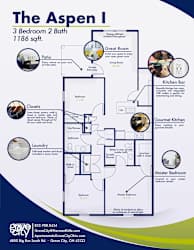 The Aspen 3 bedroom floor plan
