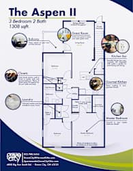 The Aspen II 3 bedroom floorplan