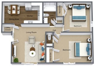 B2 Floor Plan at Channing, Fayetteville
