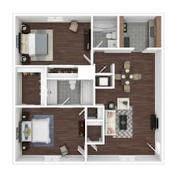 B3 Floor Plan at Lumina, Texas
