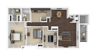 C1 Floor Plan at The Hudson, Fayetteville, NC