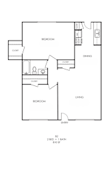 B2 Floor Plan at Lovato, Garland, 75040