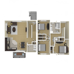 Tamarack 1bed Floor Plan at Boulder Ridge, Duluth, Minnesota