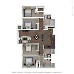 a 3 bedroom floor plan  503 square feet at Bluestone Lofts, Duluth