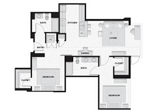 4 bedroom floor plan  apartments in the residences at