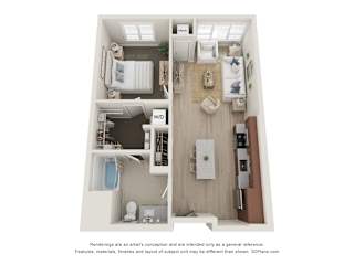 1 bed 1 bath P at The Landing at Amber Fields Apartments, Minnesota, 55068