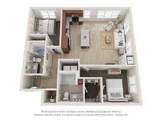 2 bed 2 bathroom C at The Landing at Amber Fields Apartments, Minnesota, 55068