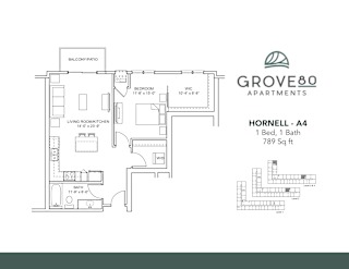Hornell - A4 Floor Plan at Grove80 Apartments, Minnesota
