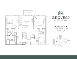 Hamlet - C7-ADA Floor Plan at Grove80 Apartments, Cottage Grove, MN