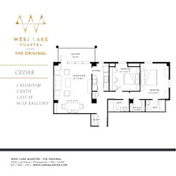 Cedar Floor Plan at The Original at West Lake Quarter, Minneapolis, MN