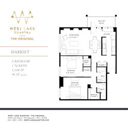 Harriet Floor Plan at The Original at West Lake Quarter, Minnesota, 55416