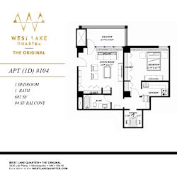 1D Floor Plan at The Original at West Lake Quarter, Minneapolis, MN